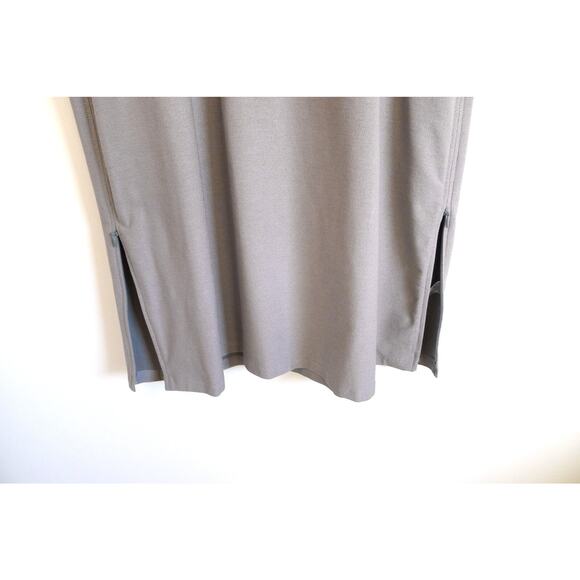 EILEEN FISHER Washable Crepe Elbow Sleeve Side Zip Shift Dress Smoke S NWT $238 - Picture 7 of 10